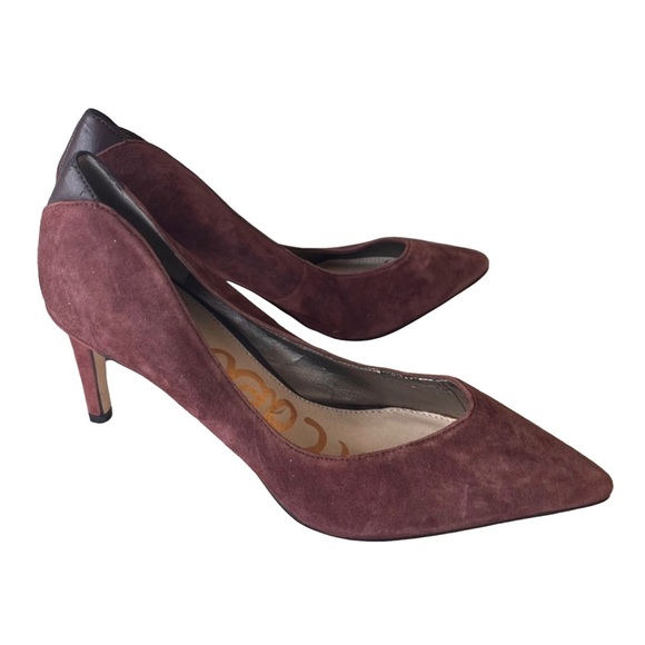 Sam Edelman Orella Suede Leather Pointed Toe Pump 7.5 - Picture 1 of 14